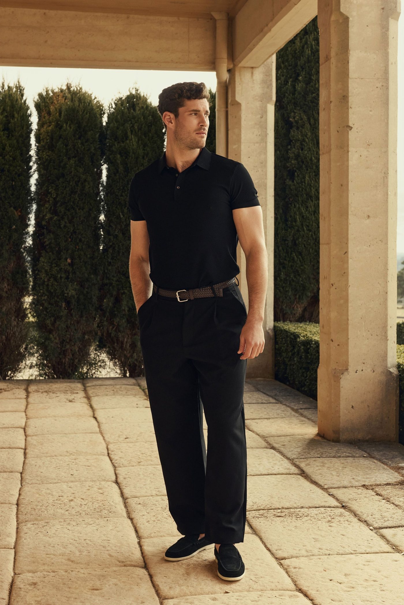 Black Polo Shirt, view 3